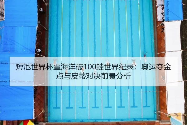 短池世界杯覃海洋破100蛙世界纪录：奥运夺金点与皮蒂对决前景分析